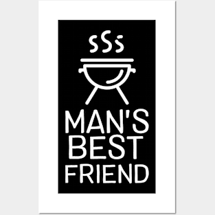 Grill Master BBQ Pit Boys Grilling Gift - Man's Best Friend Posters and Art